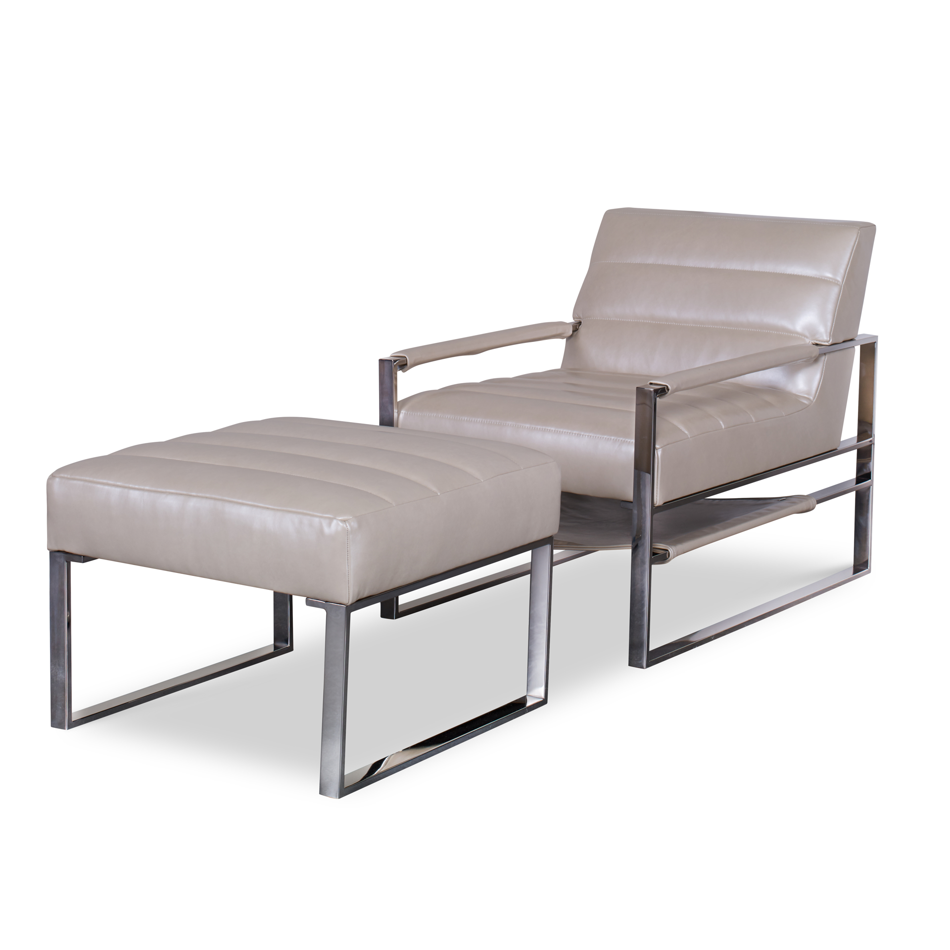 Salon Accent Chair and Ottoman