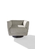 VERONA SWIVEL CHAIR WITH WOOD BASE FRONT VIEW